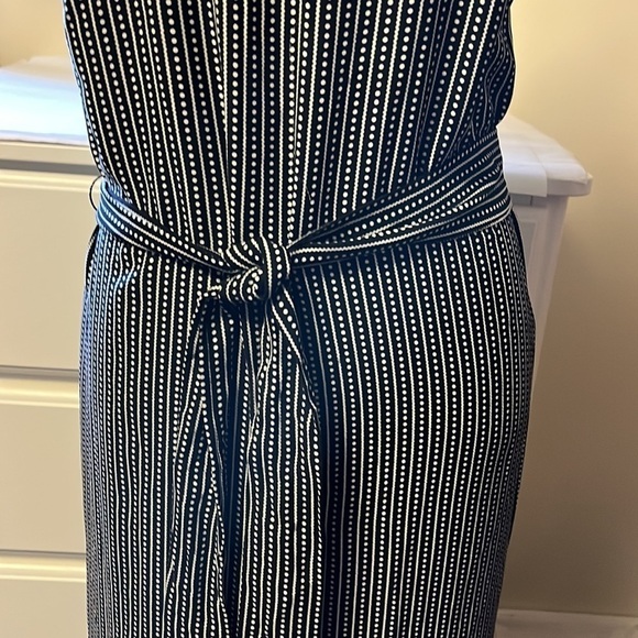 Sleeveless jumpsuit by Max Studio, black and white with pockets, large, new - Picture 3 of 14